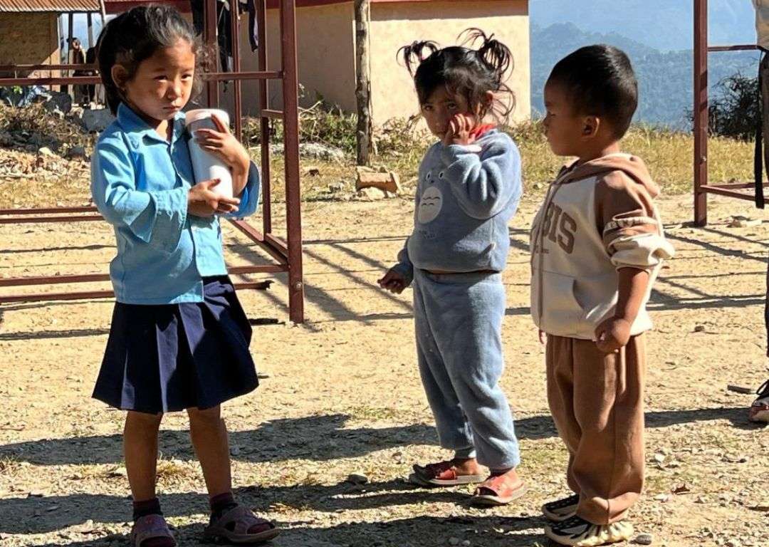 kids at Barahi school kids at Barahi school